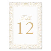 Gold Deco Seigaiha tafelnummer (Voorkant)