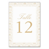 Gold Deco Seigaiha Tafelnummer Kaarten (Achterkant)
