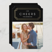 Gold Deco Vakantie Feestdagenkaart (Voorkant / Achterkant)