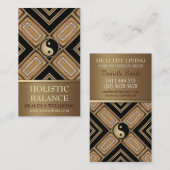 Gold Deco Yin Yang New age Gold Visitekaartje (Voorkant / Achterkant)