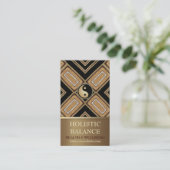 Gold Deco Yin Yang New age Gold Visitekaartje (Staand voorkant)