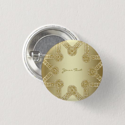 Gold Decorative Button (Voorkant /achterkant)