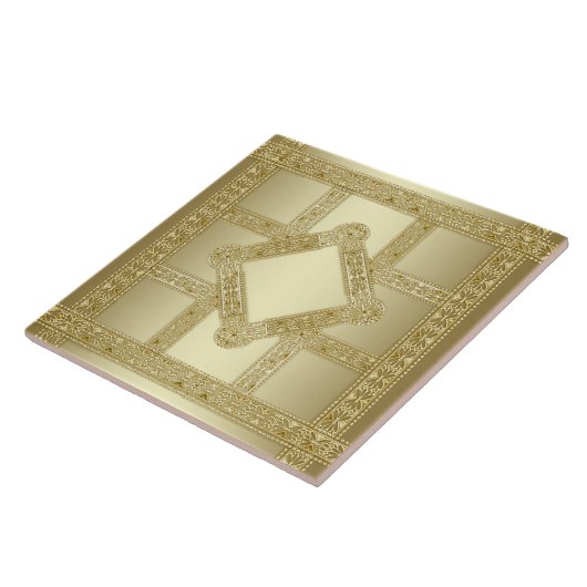 Gold Decorative Ceramic Tile Tegeltje (Zijkant)