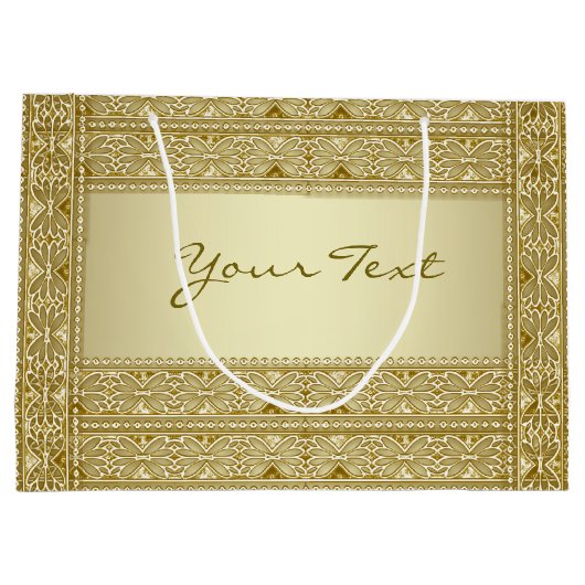 Gold Decorative Gift-tas Groot Cadeauzakje (Achterkant)