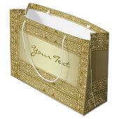 Gold Decorative Gift-tas Groot Cadeauzakje (Achterkant Gekanteld)