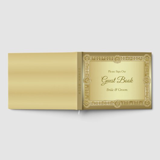 Gold Decorative Guest Book Gastenboek (Volledig)