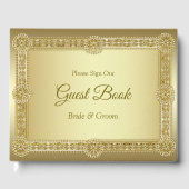 Gold Decorative Guest Book Gastenboek (Voorkant)
