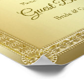 Gold Decorative Guest Book Sign Poster (Hoek)