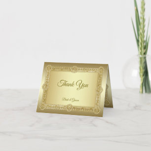 Gold Decorative - Hartelijk dank Bedankkaart