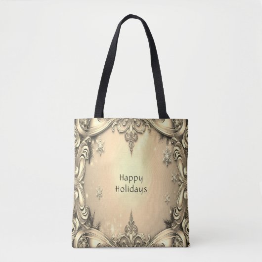 Gold Decorative Holiday Canvas tas (Voorkant)