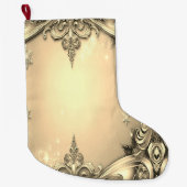 Gold Decorative Holiday Stocking Grote Kerstsok (Voorkant)