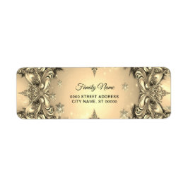 Gold Decorative Return-adreslabel Etiket