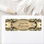 Gold Decorative Return-adreslabel Etiket (Insitu)
