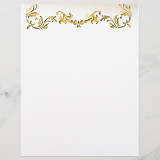Gold Decorative Scroll Border Flyer (Voorkant)