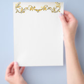 Gold Decorative Scroll Border Flyer (Hand)