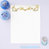 Gold Decorative Scroll Border Flyer (Enkel)