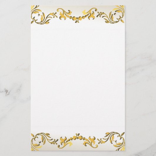 Gold Decorative Scroll Border Flyer (Voorkant)