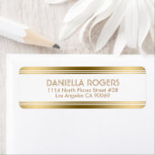 Gold Decorative Stripes Geometric Modern Design Etiket (Insitu)