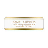 Gold Decorative Stripes Geometric Modern Design Etiket (Voorkant)