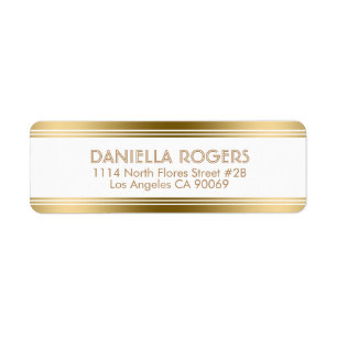 Gold Decorative Stripes Geometric Modern Design Etiket