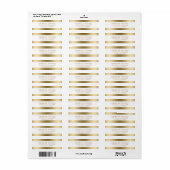 Gold Decorative Stripes Geometric Modern Design Etiket (Full Sheet)