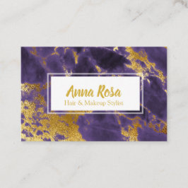 *~* Gold Deep Paars Marble Chic Popular Modern Visitekaartje