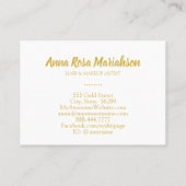 *~* Gold Deep Paarse Marble Modern Chic Visitekaartje (Achterkant)