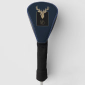 Gold Deer Head Golf Head Hoesje Golfheadcover (Voorkant)