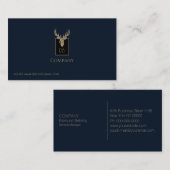 Gold Deer Head-Visitekaartje Visitekaartje (Voorkant / Achterkant)