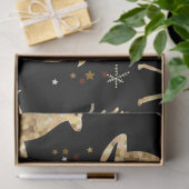 Gold Deer Kerstmis | Weefselpapier voor feestdagen Tissuepapier (Geschenk)
