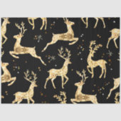 Gold Deer Kerstmis | Weefselpapier voor feestdagen Tissuepapier (Voorkant)