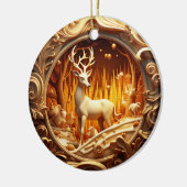 Gold Deer Kerstvakantie Ornament (Links)