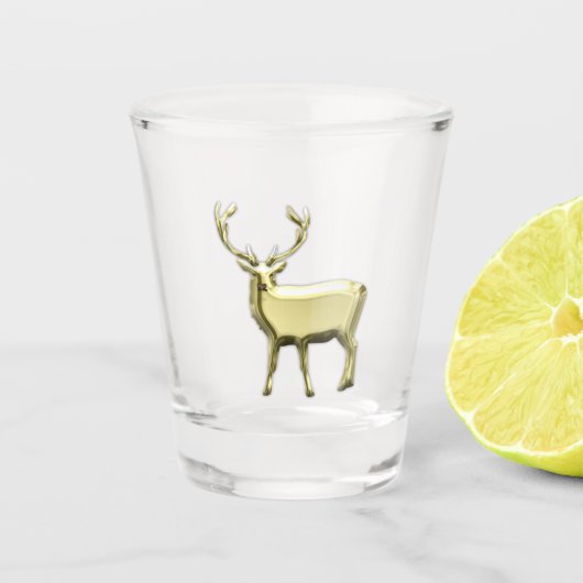 Gold Deer Shot Glas (Voorkant)