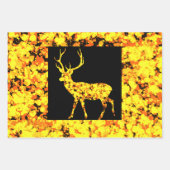 Gold Deer Splattered Paint Inpakpapier Vel (Voorkant 3)