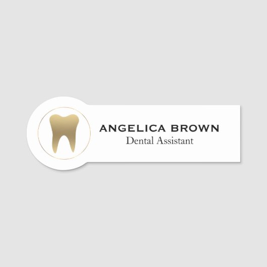 Gold Dental Assistant-naam Naamplaatje (Voorkant)