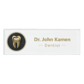 Gold Dentist | Lucky Teeth Naambadge (Voorkant)