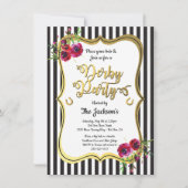 Gold Derby Horse Racing Party Uitnodigingen (Voorkant)
