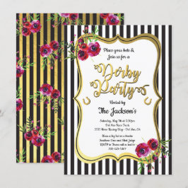 Gold Derby Horse Racing Party Uitnodigingen