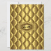 Gold Design 50th Birthday Jubileum Party Kaart (Voorkant)