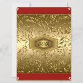 Gold Design 50th Birthday Jubileum Party Kaart (Voorkant)