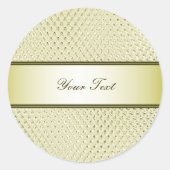 Gold Design Classic Round Sticker (Voorkant)