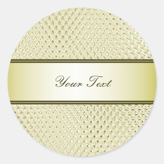 Gold Design Classic Round Sticker (Voorkant)