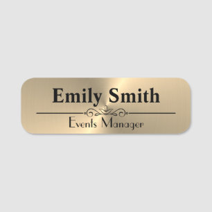 Gold Design Custom Magnetic Name Badge