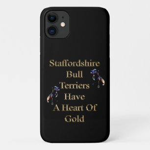 Gold Design Staffordshire Bull Terrier Case-Mate iPhone Case