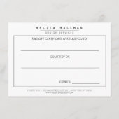 Gold Designer Scribble Cadeaubon (Achterkant)