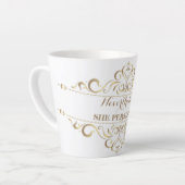 Gold Desondanks hield ze de kleine latte Mok aan (Linkerhoek)