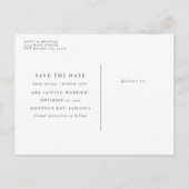 Gold Destination Wedding Save the Date Aankondigingskaart (Achterkant)