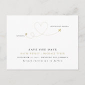 Gold Destination Wedding Save the Date Aankondigingskaart (Voorkant)