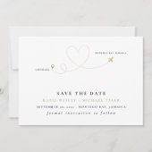 Gold Destination Wedding Save the Date Kaart (Voorkant)