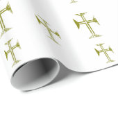 Gold Destroyed-look Byzantine Cross Cadeaupapier (Rol Hoek)